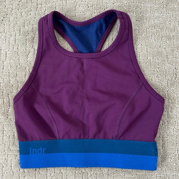 LNDR Spar Sports Bra BlackBerry Purple Blue Small - Picture 3 of 7